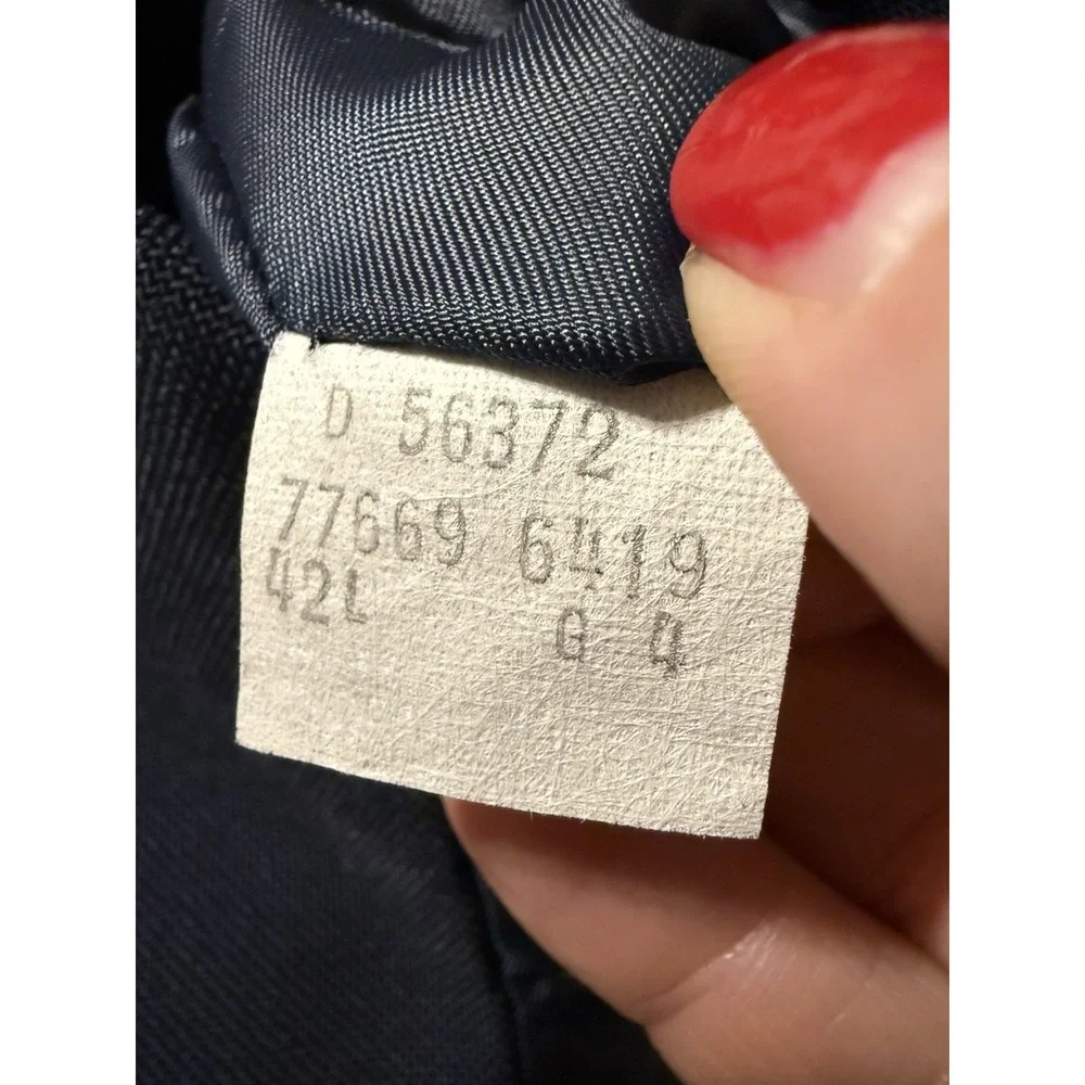Vintage Levi's Men's 42L Menswear Action Navy Blue Suit Coat Jacket Business